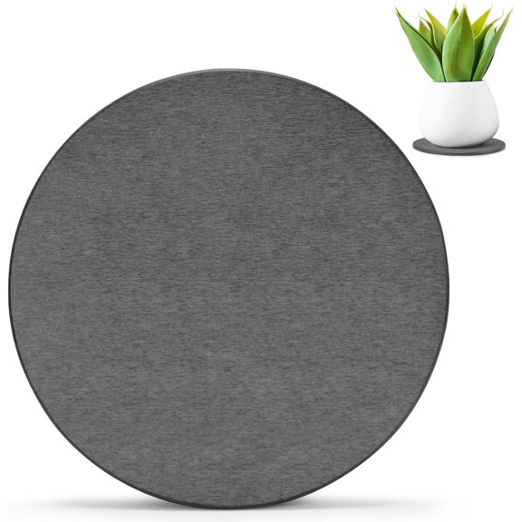 Plant Saucer-Quick Drying Diatomaceous Earth Stone, Absorbent Plant Tray, Round Flower Pot Saucers for Indoor Outdoor Use  Keep Counter Clean and Dry,12 Inch, Gray