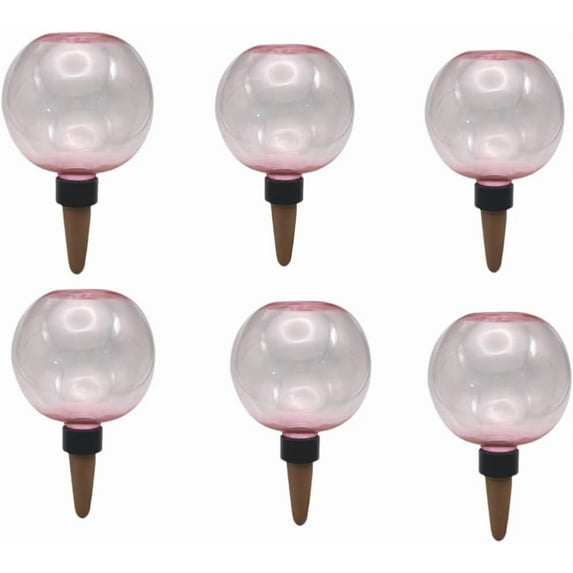 Plant Self Watering Globes, 500ML Plastic Water Bulbs Top Fill, Plant Watering Devices System, Water Spikes Stakes for Indoor (Pink)