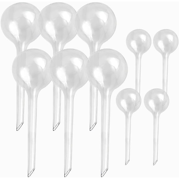 10pcs Plant Self Watering Globes, Clear Plastic Self Watering Bulbs Flower Automatic Watering Stakes Devices, Garden Self Watering Device for Outdoor Indoor Plant