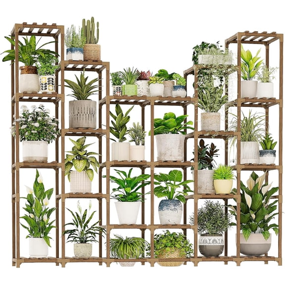Plant Shelf for Plants Large Indoor Plant Stand Plant Rack Extra Large Wood Plant Stands for Hanging Plant Holder for Patio Balcony Garden