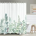 thumbnail image 1 of Plant Shower Curtain Botanical Shower Curtain Sage Green Leaf Shower Curtain Leaves Eucalyptus Greenery Fabric Shower Curtains for Bathroom with 12 Hooks, 72" W x 72" H, 1 of 3