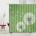 thumbnail image 1 of Plant Shower Curtain Dandelion Pattern Polyester Fabric Home Decor Waterproof Cloth Curtain With Hooks Multiple Size, 1 of 5