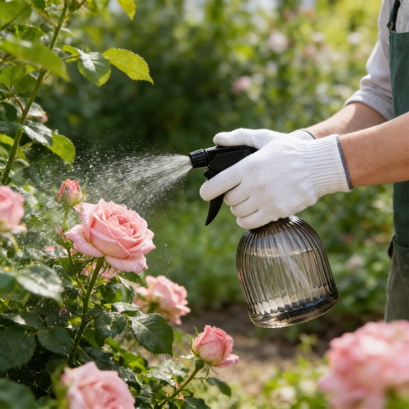 Plant Spray Bottle,Black Glass Spray Bottle,7inch Plastic Garden Watering Can,Household Alcohols Spray Bottle Disinfectants Cleaning Special Spray Bottle For Bonsai Vegetable,Small Fine Mist.(Gray-S)