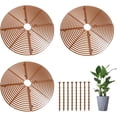 thumbnail image 1 of Plant Stabilizer, Garden Stakes for Plants, 6 in Diameter, Plant Covers from Animals, Block Digging Access, Residential Gardens, Brown, 1 Set, 1 of 4