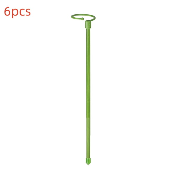 Plant Stake Support - 6 Pack, Garden Single Stem Support Stake Plant Cage Support Rings, Single Stem Plant Support Stakes, Plant Twist Ties, for Flowers Amaryllis Tomatoes Peony Lily Rose (12 inch)