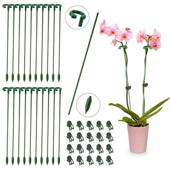 Plant Stakes 20Pcs, 19inch Plant Support Stakes, Tomato Support Stakes, Orchid Supporter, Garden Plant Support Stakes