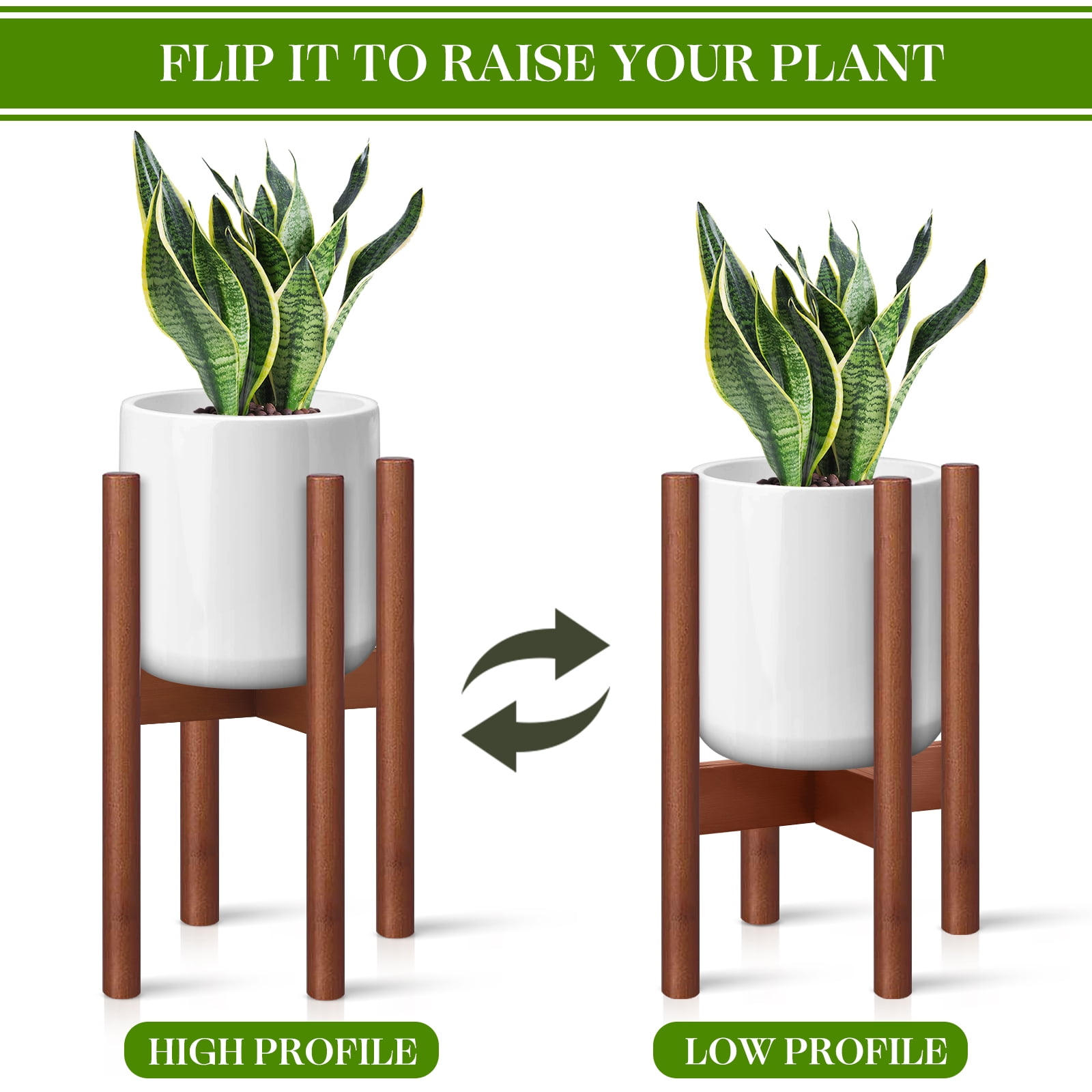 Plant Stand 812" Width Adjustable Bamboo Plant Holder Upgraded X