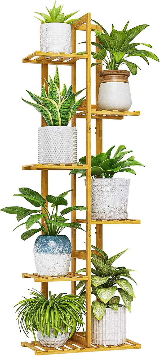 Plant Stand Bamboo Plant Stands for Indoor Plants 6 Tier 7 Potted Tall
