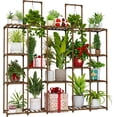 thumbnail image 1 of Plant Stand Indoor 30 Pots Large Plant Shelf Wide Tall Outdoor Plant Holder Wood for Multiple Plants Plant Rack for Living Room Garden Balcony Flower, 1 of 7