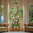 thumbnail image 1 of Plant Stand Indoor with Grow Lights, 8-Tiered Plant Shelf Indoor, Metal Plant Stands Indoor, Multifunctional Plant Shelf with Grow Light for Living Room, Garden, Patio, Balcony, 1 of 9