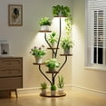 Plant Stand Indoor with Grow Lights TreeShaped Plant Shelf, 7 Tiered