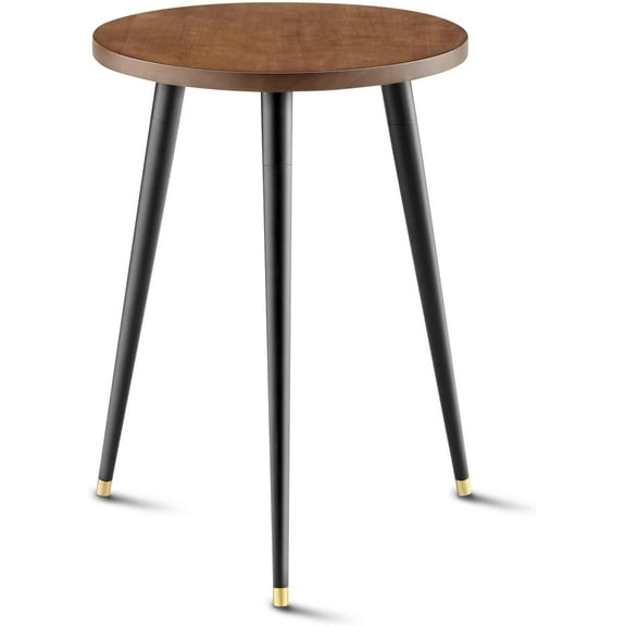 Plant Stand Indoor, Mid Century Wood Plant Stand Plant Table for Flower Pots, Heavy Duty Metal Tall Plant Holder, Modern Home Decor Small Round Side End Table (11.8"x16")