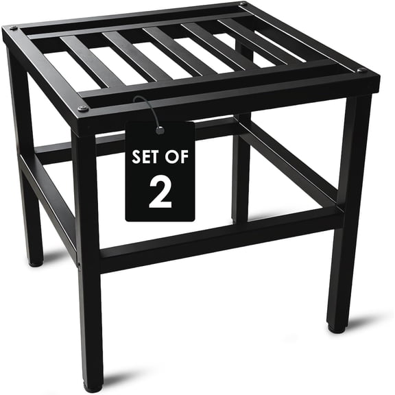 Plant Stand Indoor Outdoor,13 Inch Round Metal Plant Stands Riser,Heavy Duty Wrought Iron Pedestal Holders for Large Flower Pot,Outside Rust-Proof Black Flower Display Shelf for Patio,2-Pack