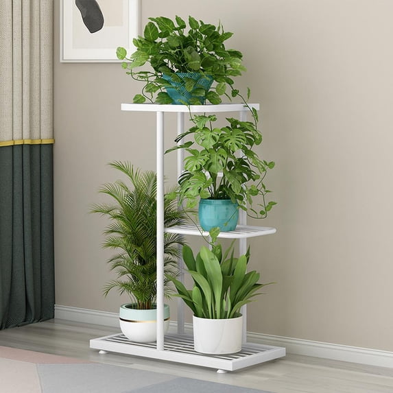 Plant Stand Indoor Outdoor 3 Tier Metal Flower Shelf For Multiple Plants Plant Shelf Corner Display Rack For Patio Living Room