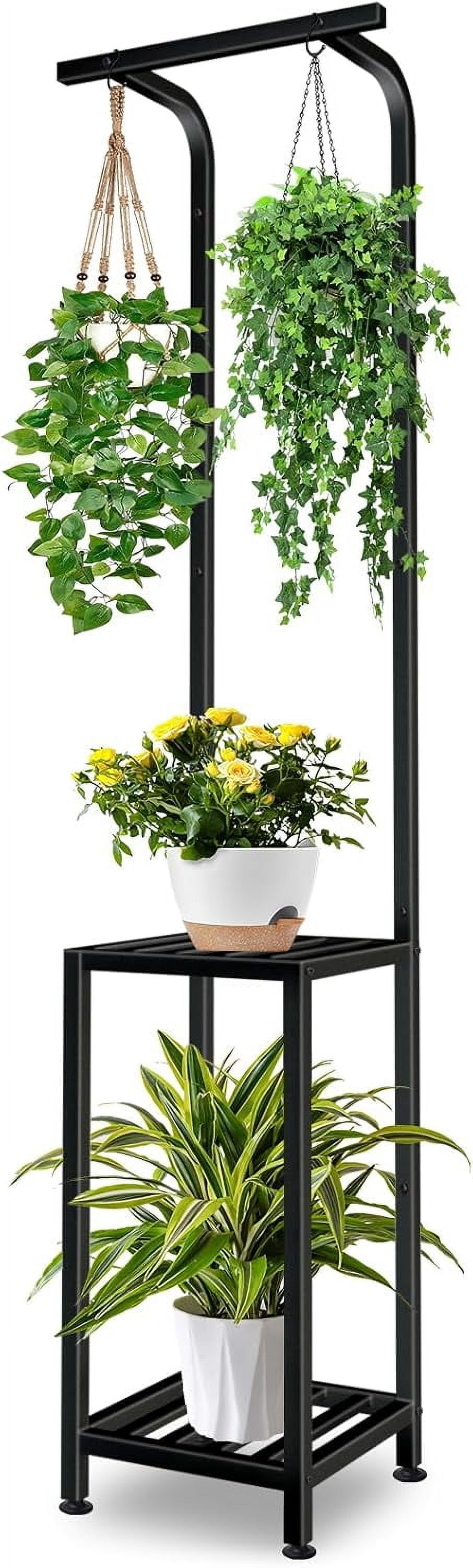 Plant Stand Indoor Outdoor, 65" Tall Plant Stand Outdoor 3 Tiered ...