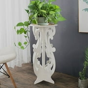 Plant Stand Indoor Outdoor, Corner Plant Stands Shelf Holder Flower Pot Stand, White Plant Shelves Rack Gardening Decor for Patio, Living room, Garden  15.5" Tall