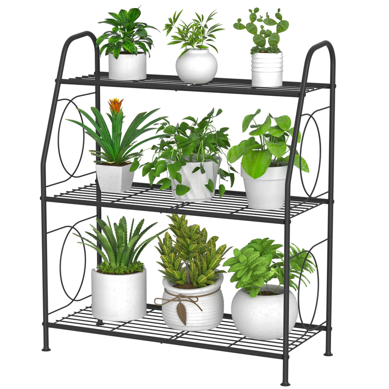 Steel Mesh Rack Plant Stand Indoor Outdoor, Heavy Duty Plant Shelf, Metal Mesh Tall ...