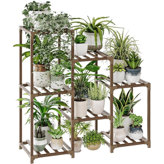 Plant Stand Indoor Plant Shelf Outdoor Wood Plant Rack A-Ladder