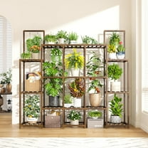 Plant Stand Indoor Tall Plant Stand Outdoor Large Wood Plant Shelf for 20 Pots, 4-Tiers Plant Holder for  Living Room Gardening Balcony