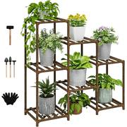 Plant Stand Indoor Wood Plant Shelf for Multiple Plants Outdoor Corner Plant Rack Window Flower Stand for Garden Patio