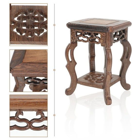 Plant Stand Indoor Wooden Plant Stool for Decor Plant Pedestal Stand