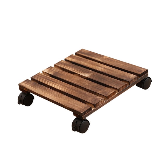 Plant Stand Wood Plant Stand with Wheels Heavy Duty Rolling Plant Stand Square Plant Stand Roller Cart Rolling Tray