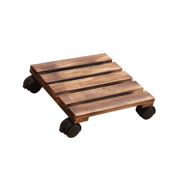 Plant Stand Wood Plant Stand with Wheels Heavy Duty Rolling Plant Stand Square Plant Stand Roller Cart Rolling Tray
