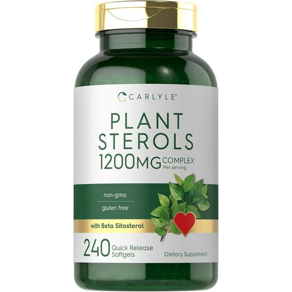 Plant Sterols 1200 mg | 240 Softgel Capsules | with Beta Sitosterol | by Carlyle