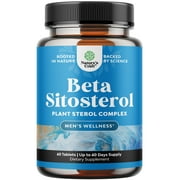 Plant Sterols Complex with Beta Sitosterol - 500mg Beta-Sitosterol Sterols and Stanols Supplement for Heart Health and Prostate Support - Heart and Prostate Health Supplement for Men - 60 Tablets