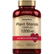 Plant Sterols Complex w/ Beta Sitosterol 1200 mg for Men and Women | 120 Softgels | by Piping Rock