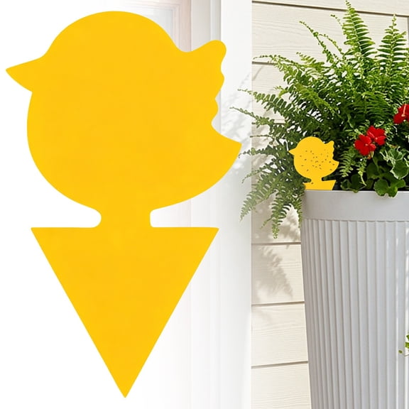 Plant Sticky Traps, 1 Pc Fruit Fly and Gnat Trap Yellow Sticky Bug Traps for Indoor/Outdoor Use - Insect Catcher for Flies, Mosquitos, Fungus Gnats, Flying Insects, Style K