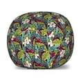 thumbnail image 1 of Plant Storage Toy Bag Chair, Exotic Nature Depicting Image of a Drawing with Vibrant Colored Leaves Botanical, Stuffed Animal Organizer Washable Bag, Small Size, Multicolor, by Ambesonne, 1 of 3