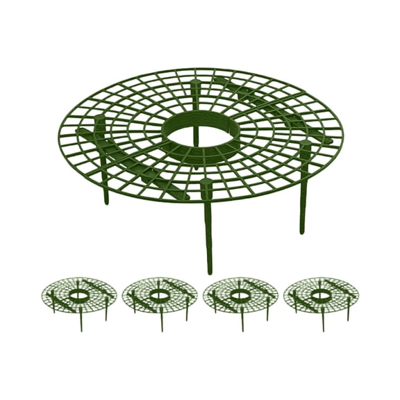 Plant Strawberry Support Rack, Green Plastic Garden Grid Stand for Preventing Fruit Rot and Mold 5pcs Green 10" x 10" x 4"