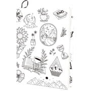 Plant Stretchable Book Cover Butterfly Flower Washable Reusable Large Nylon Polyester Book Protector 9.4x15.7 Inch Elastic Notebook Wraps Suitable for Most Hardcover Books Students Old Rose