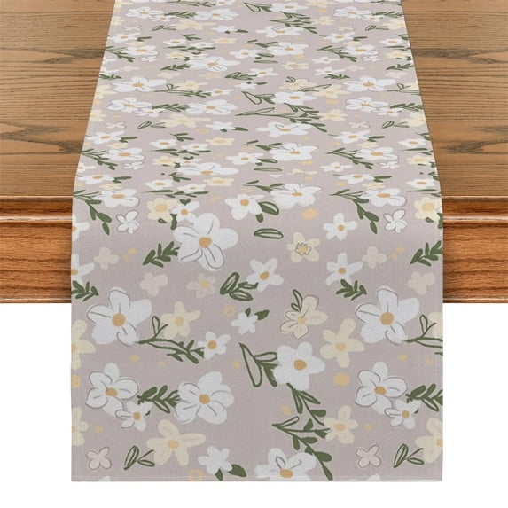 Plant Style Daisy Table Flag Small Floral Table Runner Blue Yellow Flowers Holiday Party Home Kitchen Tables Aesthetically Decor