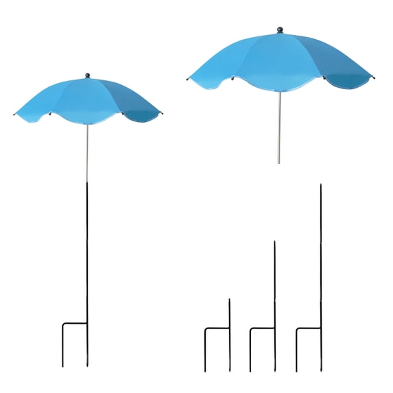 Plant Sun Shade Cover, UV Umbrella for Outdoor Potted Plants, Flower Bed Shade Cloth for Garden and Balcony 24x41 Inch Sky Blue