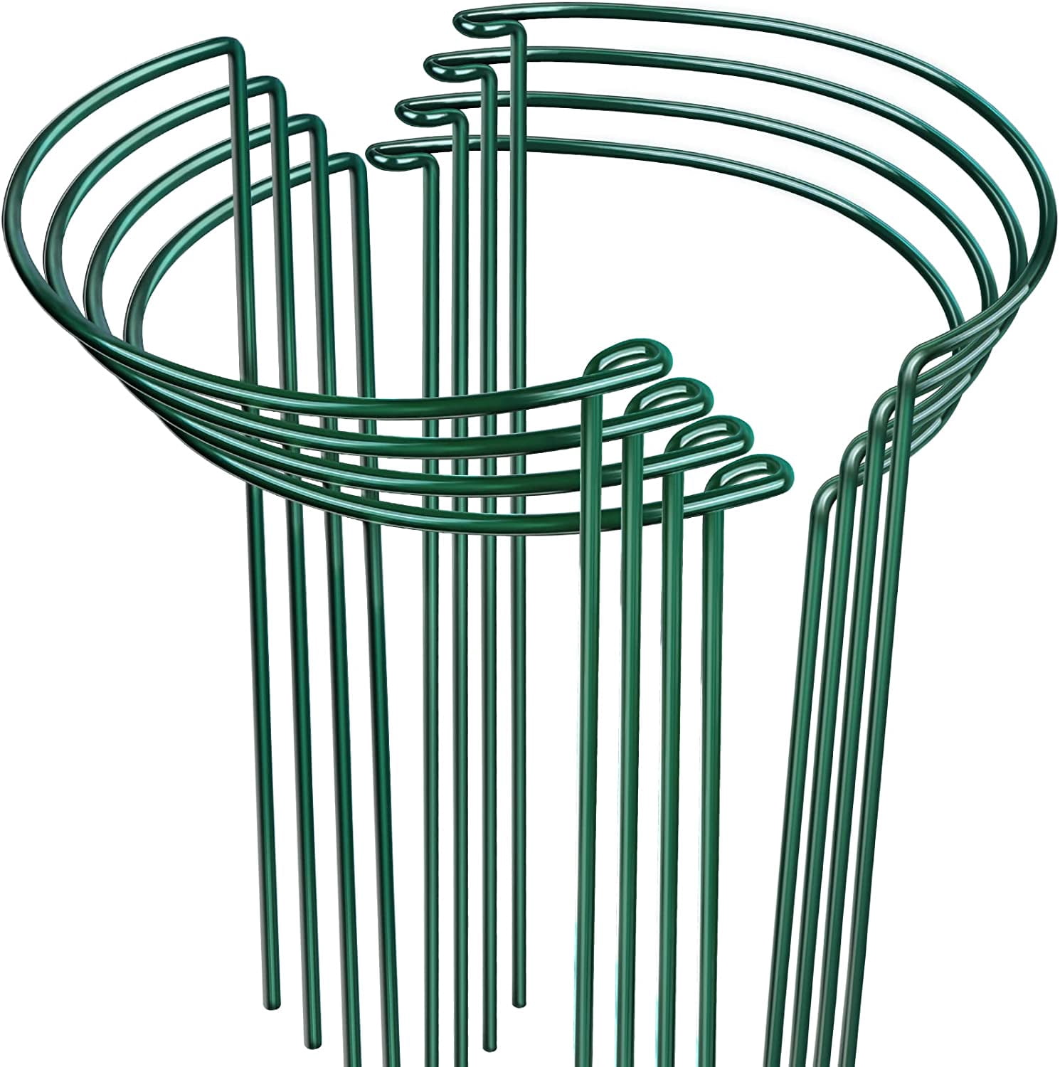 Plant Support, 8PCS Peony Cages and Supports, Stakes for Indoor Plants, Outdoor Metal Garden Stakes, Holders, Tomato Monstera Hydrangea Support Cage, 10" W x 15.8" H