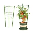 thumbnail image 1 of Plant Support Cage Rust Resistant Garden Plant Support Ring Plant Stake Plant Support for Tomato, Trellis, Climbing Plant, Flower, 17.7" High, 1 of 8