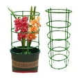 thumbnail image 1 of Plant Support Cages | Tomato & Flowering Plant Cage with Standing Stakes – Adjustable Non-Slip Stabilizing Support Rings | 10 Pack | Ideal for Climbing Vines & Potted Plants – Easy Install – Each, 1 of 9