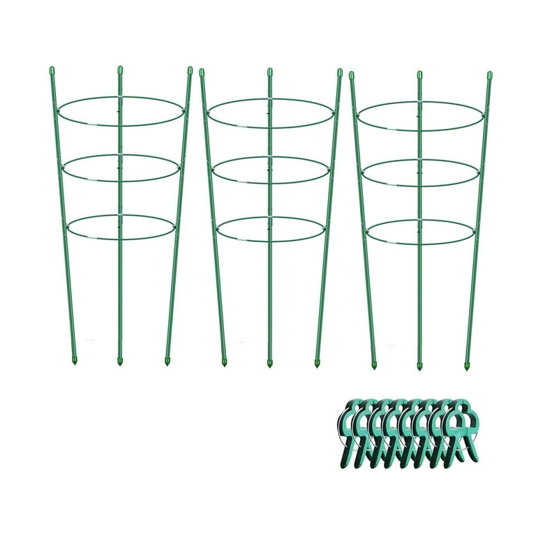 Tiergrade 20√¢¬Ä¬ù Plastic Wrapped Steel Round Tomato Plant Cage 