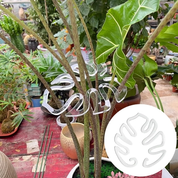 Plant Support Clip for Climbing Plants – Transparent Acrylic Stake for Indoor Outdoor Potted Vines, Prevents Bending and Lodging, Easy Snap-On Design, 1 Pack