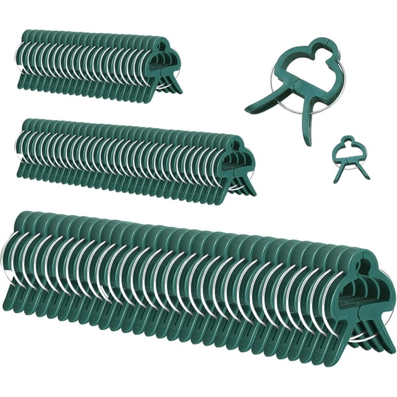 Plant Support Clips, 80 PCS Gentle Flower Plant Clamps for Supporting Vine Climbing Plants Plant Clips Garden Clips for Tomato Cage 2 Sizes in one Pack