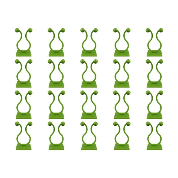 Plant Support Clips, Wall Cable Organizer 100 pc, Plastic High-Viscosity , Tool-Free Installation for Tile Stainless Steel Glass, Space-Saving Wire Management