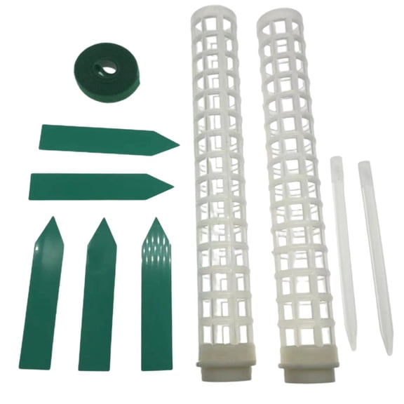 Plant Support Moss Pole Kit, Climbing Column for Houseplants, Flowers, Monstera, Pothos, 2 Pack with Ties and Labels, White