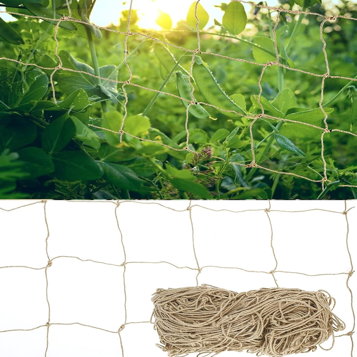Plant Support Netting Yahome Jute Twine Trellis 5.6 x 8.2 ft Heavy Duty Garden Plant Trellis Netting for Climbing Plants Outdoor Indoor Grow Net for Cucumber Vine Tomatoes Peas Flower Fruits