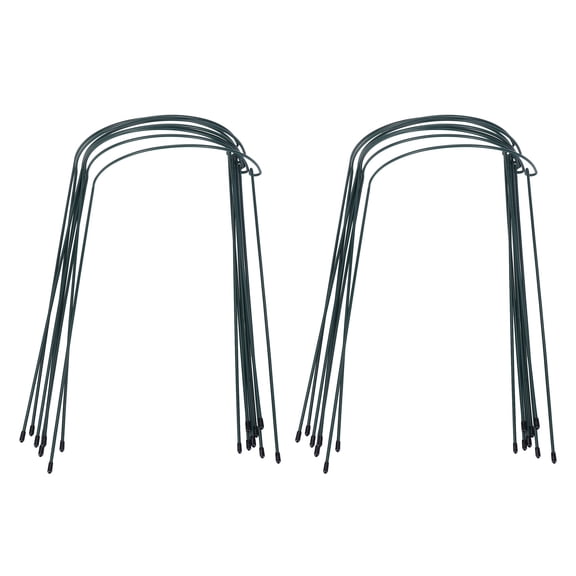 Plant Support Stake, 16-Pack Half Garden Supports, Ring, Border