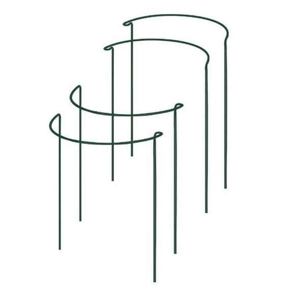 Support Stake, 4-Pack Half Garden Supports, Support Ring, Garden Border Supports