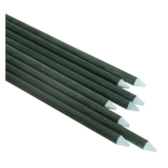 Plant Support Stakes 20PC, 4ft Dark Green, 1/5 inch, Garden Plant Stakes for Climbing Plants, Flowers, Vegetables, Tree Support, Durable Plant Rods