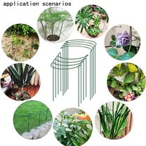 Plant Support Stakes, 4 Pack Metal Peony Cages and Supports, Garden Stakes Plant Support Cage, Large Plant Support Ring for Outdoor Indoor Snake Plant Peony Rose Flowers Vine (10" W x 15.8" H)