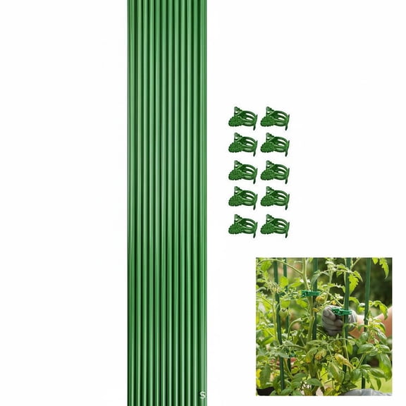 Plant Support Stakes,Reusable Bendable Climbing,Indoor Plant Stakes with Clips,Bendable Plant Support Sticks for Indoor Plants,Plant Support Stakes with Clips, for Orchid Peony Balcony Courtyard